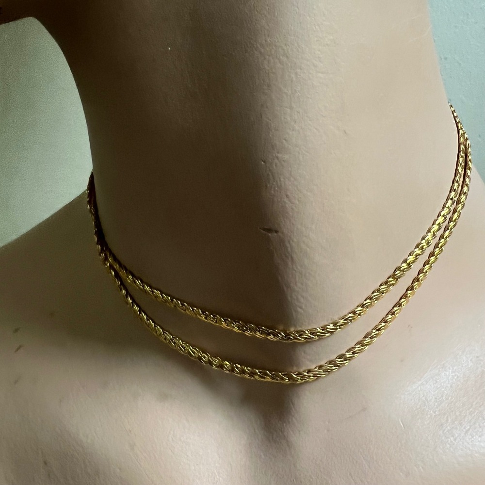 Napier Rope Chain Necklace‎ 30" Gold Tone Excellent